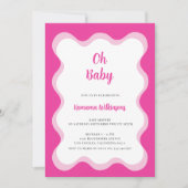 Modern Fun Wavy baby shower Kaart (Voorkant)