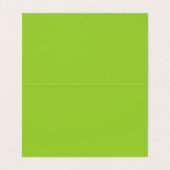 Modern Fun White Lime Green Folded Visitekaartje (Binnenkant ongevouwen)