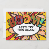 Modern Fun Wijzig de datum Comic Book Pop Art Kaart (Voorkant)