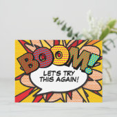 Modern Fun Wijzig de datum Comic Book Pop Art Kaart (Staand voorkant)