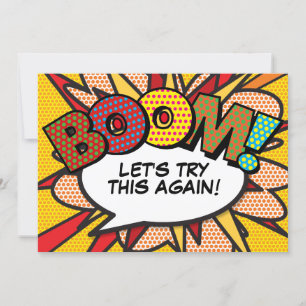 Modern Fun Wijzig de datum Comic Book Pop Art Kaart