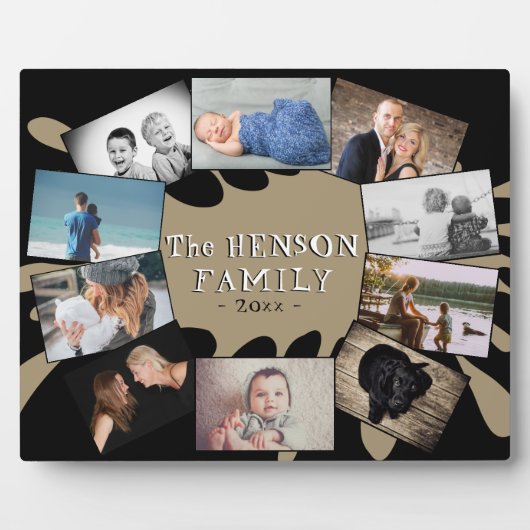 Modern Fun Yarly Family Keepomwille Photo Collage Fotoplaat (Voorkant)