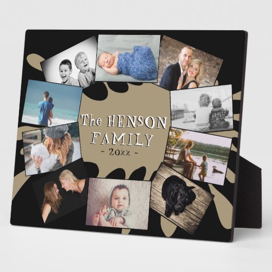 Modern Fun Yarly Family Keepomwille Photo Collage Fotoplaat (Zijkant)