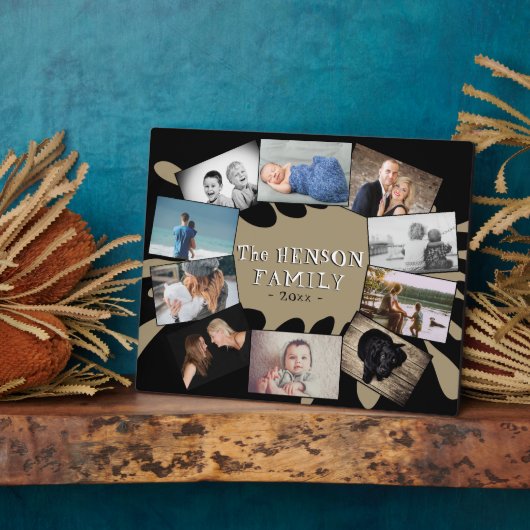 Modern Fun Yarly Family Keepomwille Photo Collage Fotoplaat (Zijkant)