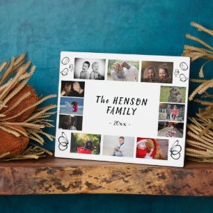 Modern Fun Yarly Family Keepslag 12 Photo Collage Fotoplaat