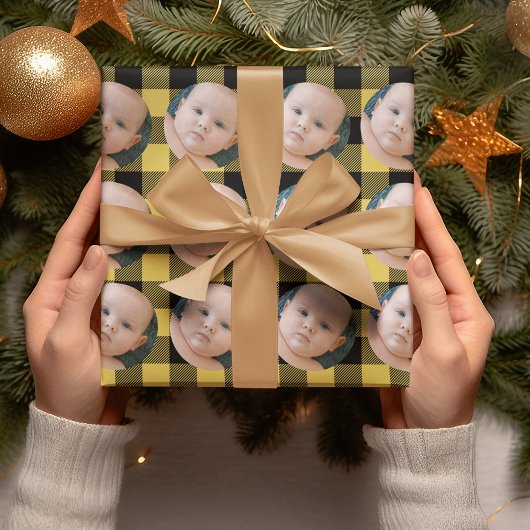 Modern Fun Yellow Pset & fotopapier Cadeaupapier