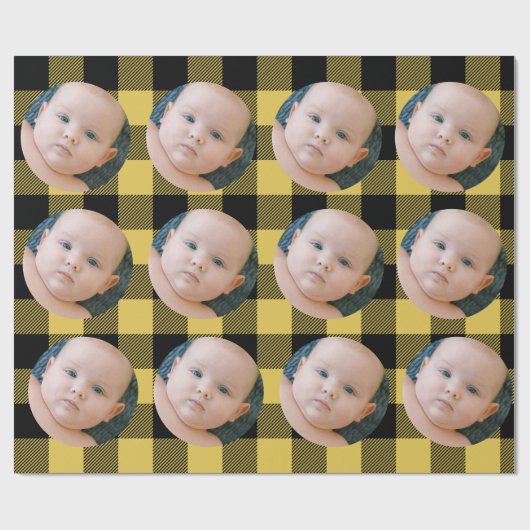 Modern Fun Yellow Pset & fotopapier Cadeaupapier (Vlak)