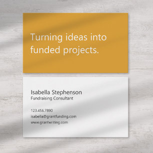 Modern Funding Consultant Freelance Schrijver Visitekaartje