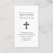 Modern Funeral  Celebration of Life Memorial  Visitekaartje (Achterkant)