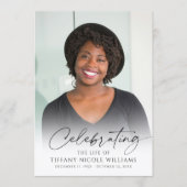 Modern Funeral Celebration of Life Photo Memorial Programmakaart (Voorkant)