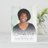 Modern Funeral Celebration of Life Photo Memorial Programmakaart (Staand voorkant)