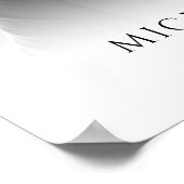 Modern Funeral IN LOVING MEMORY Photo Welcome Sign Poster (Hoek)