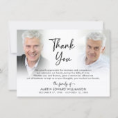 Modern Funeral Memorial 3 foto's Dank u Bedankkaart (Voorkant)