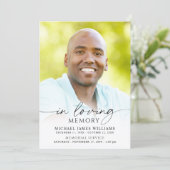 Modern Funeral Memorial Celebration of Life Photo Kaart (Staand voorkant)