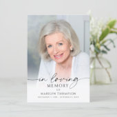 Modern Funeral Memorial Photo In Loving Memory Programmakaart (Staand voorkant)