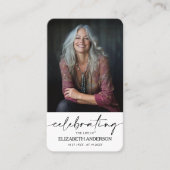 Modern Funeral Memorial Prayer Photo Card Visitekaartje (Voorkant)