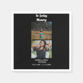 Modern Funeral Personalized 2 Photo Memoria Servet