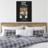 Modern Funeral Personalized 2 Photo Memorial Canvas Afdruk (Insitu (Slaapkamer))