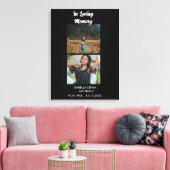 Modern Funeral Personalized 2 Photo Memorial Canvas Afdruk (Insitu (Woonkamer))