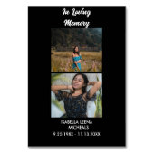 Modern Funeral Personalized 2 Photo Memorial Kaart (Achterkant)