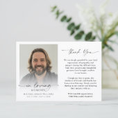 Modern Funeral Photo Thank You In Loving Memory Bedankkaart (Staand voorkant)