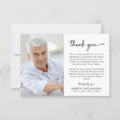 Modern Funeral Script Thank You 2 Photos Bedankkaart (Voorkant)