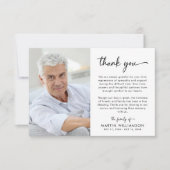 Modern Funeral Script Thank You 2 Photos Bedankkaart (Voorkant)