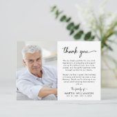 Modern Funeral Script Thank You 2 Photos Bedankkaart (Staand voorkant)