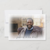 Modern Funeral Script Thank You 2 Photos Bedankkaart (Achterkant)