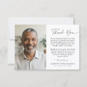 Modern Funeral Script Thank You 2 Photos Bedankkaart (Voorkant)