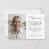 Modern Funeral Script Thank You 2 Photos Bedankkaart (Voorkant)