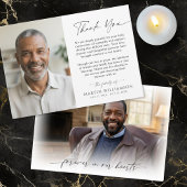 Modern Funeral Script Thank You 2 Photos Bedankkaart