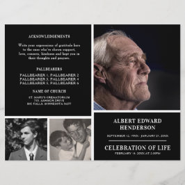 Modern Funeral Service Programme Celebration of Li Flyer