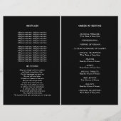 Modern Funeral Service Programme Celebration of Li Flyer (Achterkant)