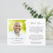 Modern Funeral Thank You In Loving Memory Photo Bedankkaart (Staand voorkant)