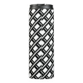 Modern funky geometrisch patroon met monogram op w thermosbeker (Achterkant)