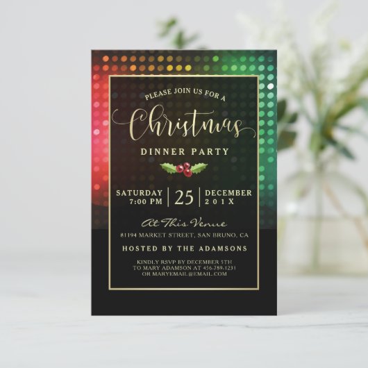 Modern Funky kerstfeest Kaart (Staand voorkant)