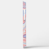 Modern Funky Marble Pastel Paars Monogram Case-Mate iPhone Case (Achterkant / Links)