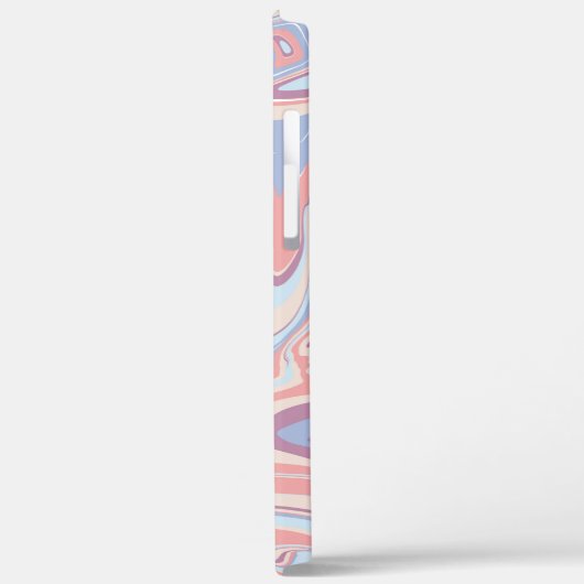 Modern Funky Marble Pastel Paars Monogram Case-Mate iPhone Case (Achterkant / Links)