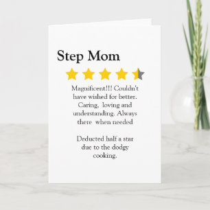Modern, Funny, 4.5 star step Mom review. Kaart