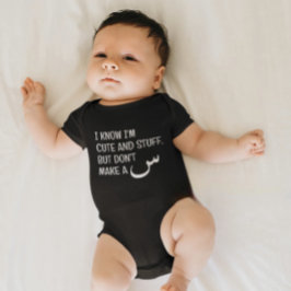 Modern Funny Arabisch Moslim Baby Zwart Bodysuit