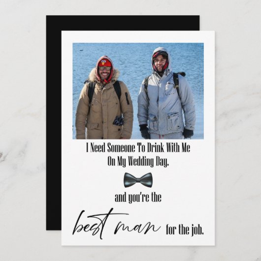 Modern Funny Best Man Voorstel (Voorkant / Achterkant)
