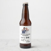 Modern Funny Best Man Voorstel Bier Etiket (Voorkant)