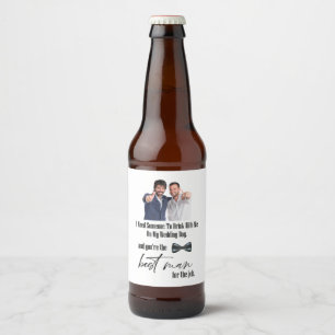 Modern Funny Best Man Voorstel Bier Etiket
