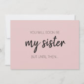 Modern Funny Blush Pink Bridesmaid Maid of Honor Kaart (Voorkant)