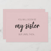 Modern Funny Blush Pink Bridesmaid Maid of Honor Kaart (Voorkant / Achterkant)