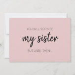 Modern Funny Blush Pink Bridesmaid Maid of Honor Kaart<br><div class="desc">Modern Funny Blush Pink Bridesmaid Maid of Honor Invitation</div>