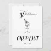 Modern Funny Chemist Pharmacist Birthday Card Kaart (Voorkant)