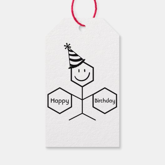Modern Funny Chemist Pharmacist Birthday Chemistry Cadeaulabel (Achterkant)