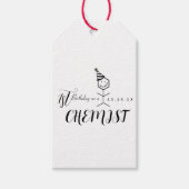 Modern Funny Chemist Pharmacist Birthday Chemistry Cadeaulabel (Voorkant)